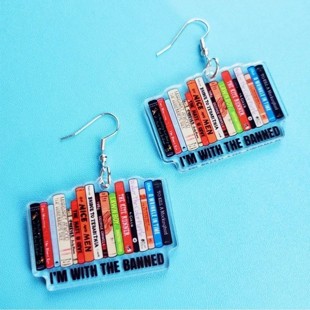 Banned Books Earrings: 